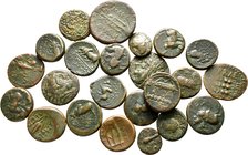 Lot of ca. 23 greek bronze coins / SOLD AS SEEN, NO RETURN!
very fine