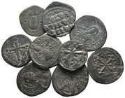 Lot of ca. 9 byzantine bronze coins / SOLD AS SEEN, NO RETURN!very fine