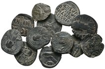Lot of ca. 12 byzantine bronze coins / SOLD AS SEEN, NO RETURN!very fine