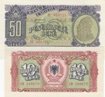 Albania, 10 Leke and 50 Leke, 1957, UNC, p27, p28, (Total 2 banknotes)
serial numbers: CB 588670 and FC 989725
Estimate: 15-30
