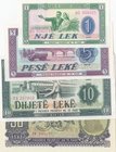 Albania Lek, 5 Leke, 10 Leke and 50 Leke, 1944/1976, UNC, p40, p42, p43, p25, (Total 4 banknotes)
Estimate: 15-30