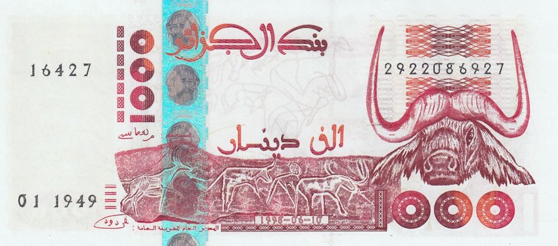 Algeria, 1.000 Dinars, 1998, UNC, p142b
serial number: 2922086927
Estimate: 25...