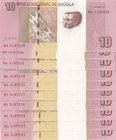 Angola, 10 Kwanzas, 2012, UNC, p151b, (Total 10 consecutive banknotes)
serial number: WA 5197220- 29
Estimate: 20-40