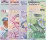 Bahamas, 2 Dollars, 5 Dollars, 10 Dollars and 20 Dollars, 2009, UNC, p57, p58, p59, p60, (Total 4 banknotes)
Queen Elizabeth II portrait, serial numb...