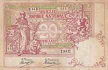 Belgium, 20 Francs, 1913, VF, p67
serial number: 2144.B.444
Estimate: 60-120