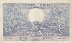 Belgium, 10.000 Francs or 2.000 Belgas, 1938, VF (+), p105
serial number: 031.Y.021
Estimate: 200-400