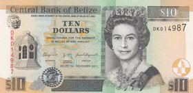 Belize, 10 Dollars, 2011, UNC, p68d
Queen Elizabeth II portrait, serial number: DK 014987
Estimate: 15-30