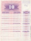 Bosnai Herzegovina, 10 Dinara, 1992, UNC, p10, (Total 21 banknotes)
Estimate: 10.-20