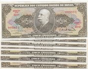 Brasil, 5 Cruzeiros, 1976/1983, UNC, p176, (Total 7 banknotes)
Estimate: 10.-20