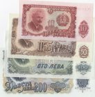 Bulgaria, 10 Leva, 50 Leva, 100 Leva and 200 Leva, 1951, UNC, p83, p85, p86, p87, (Total 4 banknotes)
Estimate: 15-30