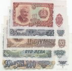 Bulgaria, 10 Leva, 25 Leva, 50 Leva, 100 Leva and 200 Leva, 1951, UNC, p83, p84, p85, p86, p87, (Total 5 banknotes)
Estimate: 15-30
