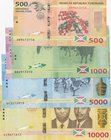 Burundi, 500 Francs, 1.000 Francs, 2.000 Francs, 5.000 Francs and 10.000 Francs, 2015, UNC, p50…p54, (Total 5 banknotes)
2015 full set
Estimate: 20-...