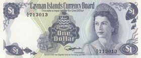 Cayman Islands, 1 Dollar, 1985, UNC, p5e
Queen Elizabeth II portrait, serial number: A/6 713013
Estimate: 20-40