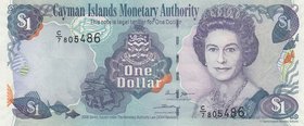Cayman Islands, 1 Dollar, 2006, UNC, p33d
Queen Elizabeth II portrait, serial number: C/7 805486
Estimate: 15-30