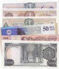 Colombia, 1 Peso, 2 Pesos, 5 Pesos, 50 Pesos, 100 Pesos and 500 Pesos, 1974/1991, UNC, (Total 6 banknotes)
Estimate: 15-30