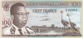 Congo Democratik Republic, 100 Francs, 1962, UNC, p6
serial number: X 993864
Estimate: 75-150