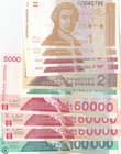 Crotia, 1 Dinara (2), 10 Dinara (2), 25 Dinara, 100 Dinara, 50000 Dinara (3) and 100000 Dinara, 1991/1993, UNC, (Total 10 banknotes)
Estimate: 10.-20