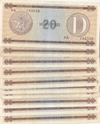 Cuba, 20 Pesos, 1985, VF/UNC, (Total 10 banknotes)
Exchange Certificate
Estimate: 25-50