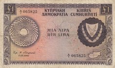 Cyprus, 1 Paund, 1961, FINE, p39a
Serial Number: A/1 065825
Estimate: 25-50