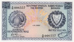 Cyprus, 250 Mils, 1982, UNC, p41c
serial number: S/81 000557
Estimate: 40-80