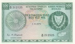 Cyprus, 500 Mils, 1979, UNC, p42c
serial number: N/51 212525
Estimate: 50-100