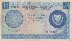 Cyprus, 5 Pounds, 1969, VF (-), p44a
serial number: B/6 216351
Estimate: 50-100