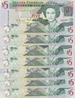East Caribbean States, 5 Dollars, 2008, UNC, p47a, (Total 7 banknotes)
Queen Elizabeth II portrait
Estimate: 15-30