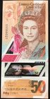 East Caribbean States, 50 Dollars, 2019, UNC, pNew
Queen Elizabeth II portrait, Polymer
Estimate: 30-60