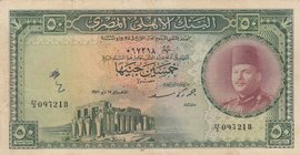 Egypt, 50 Pounds, 1951, VF, p26b
serial number: EF/3 097218
Estimate: 300-600