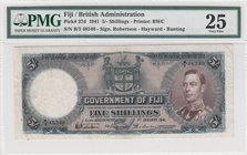 Fiji, 5 shillings, 1941, VF, p37d
PMG 25, serial number: B/3 48540
Estimate: 100-200