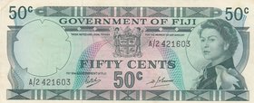 Fiji, 50 Cents, 1969, XF (+), p58a
Queen Elizabeth II portrait, serial number: A/2 421603
Estimate: 25-50