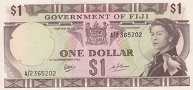 Fiji, 1 Dollar, 1969, UNC, p59a
Queen Elizabeth II portrait, serial number: A/2 365202
Estimate: 75-150