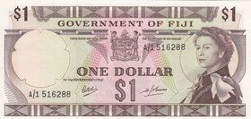 Fiji, 1 Dollar, 1969, UNC, p59a
Queen Elizabeth II portrait, serial number: A/1 516288
Estimate: 75-150