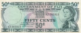 Fiji, 50 Cents, 1971, XF (-), p64a
Queen Elizabeth II portrait, serial number: A/3 365815
Estimate: 25-50