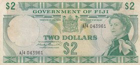 Fiji, 2 Dollars, 1971, XF (+), p66a
Queen Elizabeth II portrait, serial number: A/4 043961
Estimate: 50-100