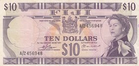 Fiji, 10 Dollars, 1974, XF, p74b
Queen Elizabeth II portrait, serial number: A/2 456948
Estimate: 50-100