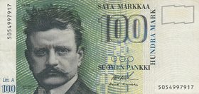 Finland, 100 Markkaa, 1991, VF, p119
serial number: 5054997917
Estimate: 15-30