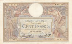 France, 100 francs, 1935, VF (+), p78c
serial number: C.49270/545
Estimate: 10.-20