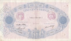 France, 500 Francs, 1937, VF (+), p88
serial number: R.2569/922
Estimate: 100-200