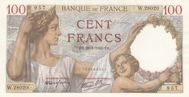 France, 100 Francs, 1942, UNC, p94
serial number: W.28020/957
Estimate: 50-100