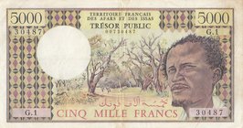 French Afars and Issas, 5.000 Francs, 1975, VF, p35
serial number: G.1 30487
Estimate: 125-250