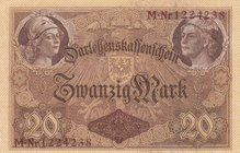 Germany, 20 Mark, 1914, UNC, p48b
serial number: 1224238
Estimate: 30-60