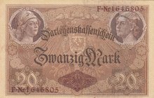 Germany, 20 Mark, 1914, XF (+), p48b
serial number: 1646805
Estimate: 25-50