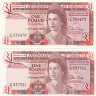 Gibraltar, 1 Pound, 1988, UNC, p20e, (Total 2 banknotes)
Queen Elizabeth II at right, Serial No: L552475 and L637501
Estimate: 20-40