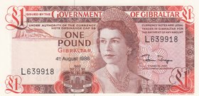 Gibraltar, 1 Pound, 1988, UNC, p20e
Queen Elizabeth II portrait, serial number: L 639918
Estimate: 15-30