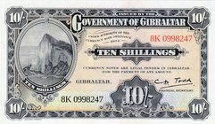 Gibraltar, 10 Shillings, 2018, UNC
Serial Number, 8K 0998247, New edition of the 1934 edition for collectors
Estimate: 10-20