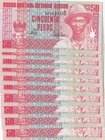 Guinea-Bissau, 50 Pesos, 1990, UNC, p10, (Total 10 consecutive banknotes)
serial numbers: AB 753108- 17
Estimate: 10.-20