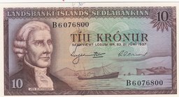 Iceland, 10 Kronur, 1961, UNC, p42
serial number: B6076800
Estimate: 10.-20