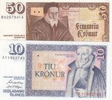 Iceland, 10 Kronur and 50 Kronur, 1981, UNC, p48, p49, (Total 2 banknotes)
serial numbers: A11 902743 and B02879414
Estimate: 15-30