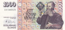 Iceland, 1.000 Kronur, 2001, UNC, p59b
serial number: E51 485525
Estimate: 15-30